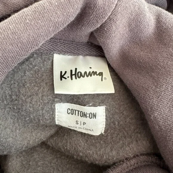 Cotton On x Keith Haring Graphic Hoodie Gray Size Small - Picture 6 of 8